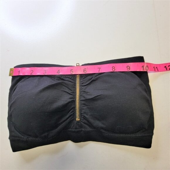Sexy Tube Top with padded bra, Front Zip Bandeau - One Size - New - Picture 6 of 6